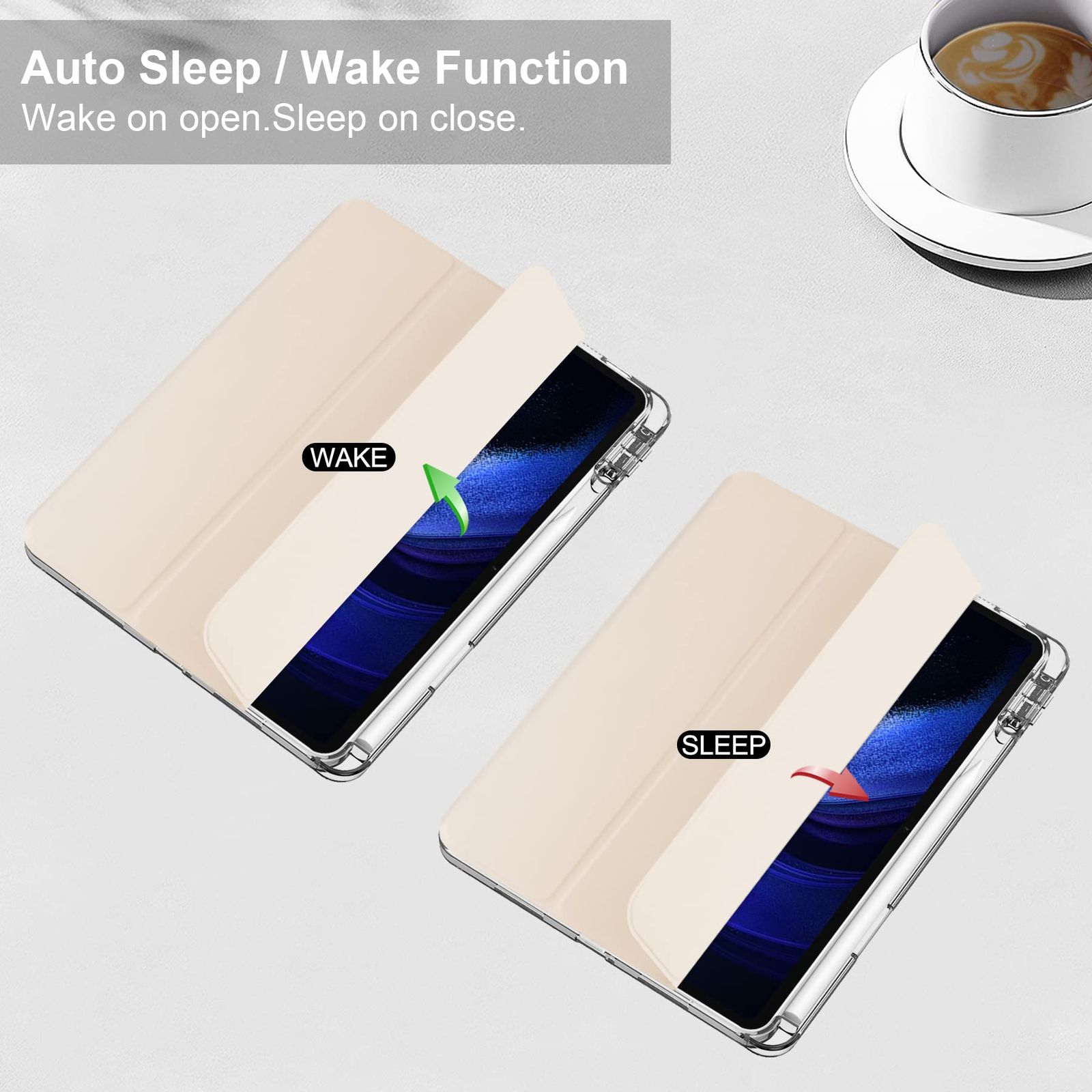 新品 Xiaomi Pad 6 ⁄ Pad 6 Pro ケース ペン収納可能 PU レザー 三