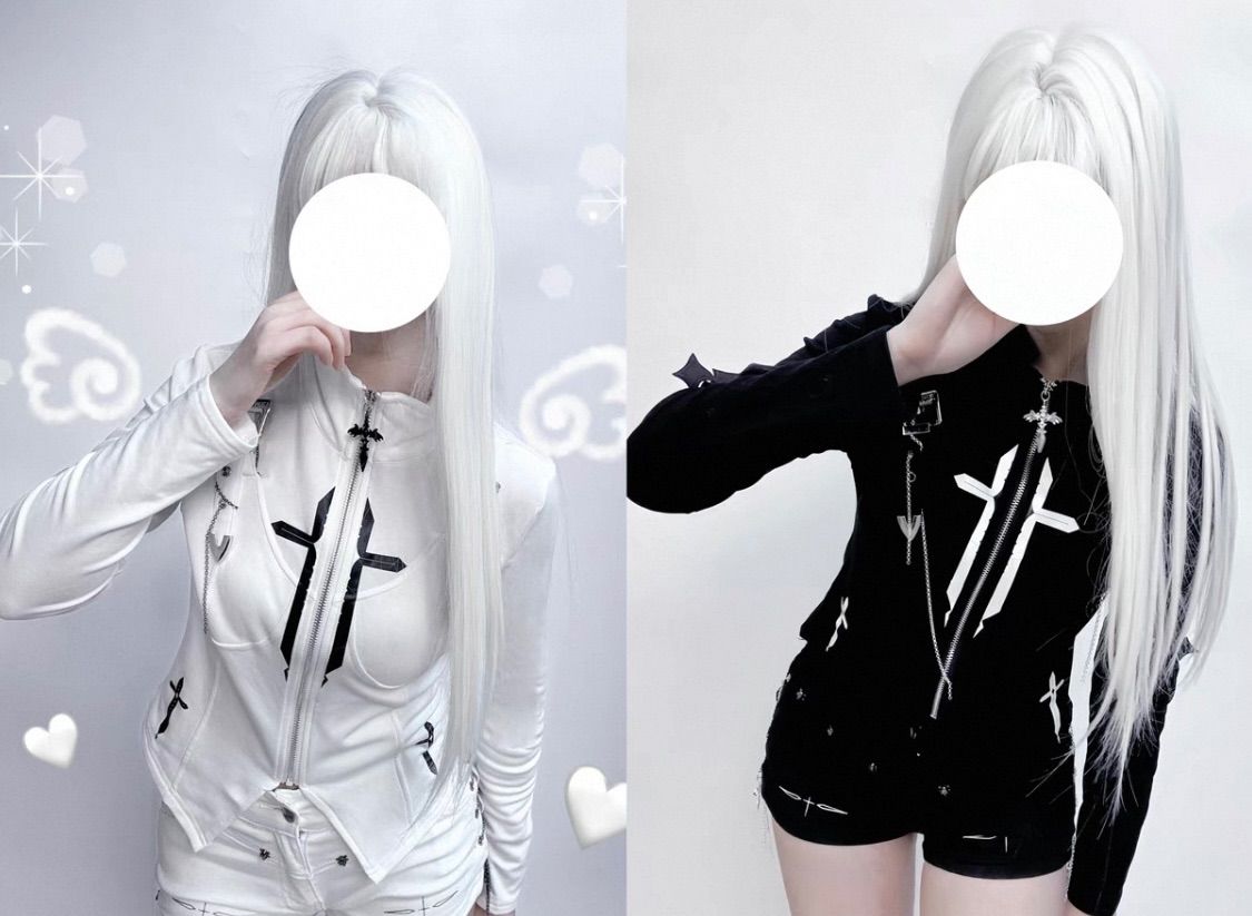 ウィッシュコア　ワンホン　量産型Y2K 平成女児　韓国　地雷　スナ系　羽 ウィッシュコア 地雷系 平成女児 ワンホン 量産型 ドット y2k スナ系