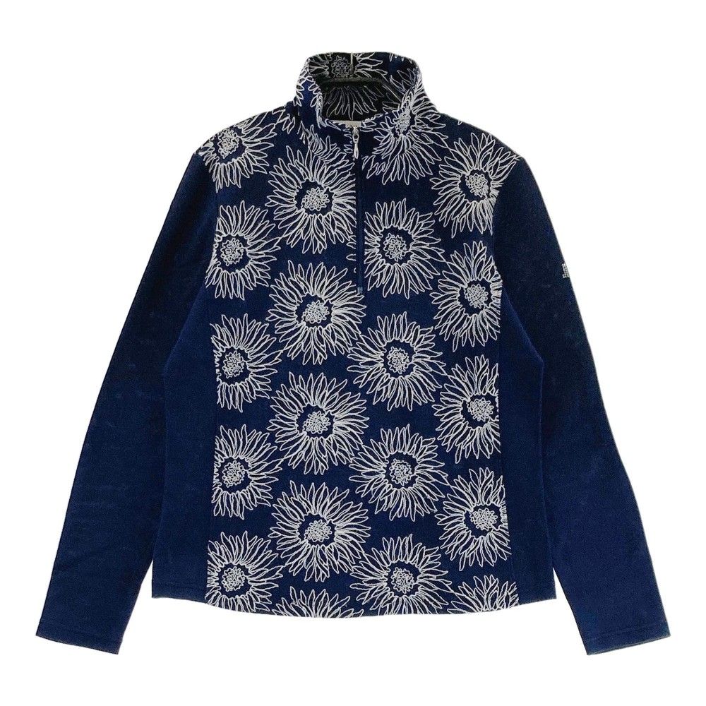 サイズ：38 LANVIN SPORT ランバン スポール  長袖ハーフジップTシャツ  ネイビー系 [240101327344]# ゴルフウェア レディース ストスト