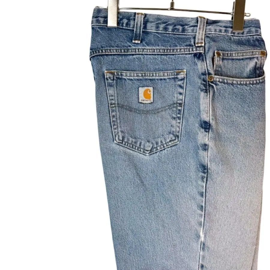 メキシコ製カーハートCarharttデニムパンツウォッシュドデニムロゴタグ