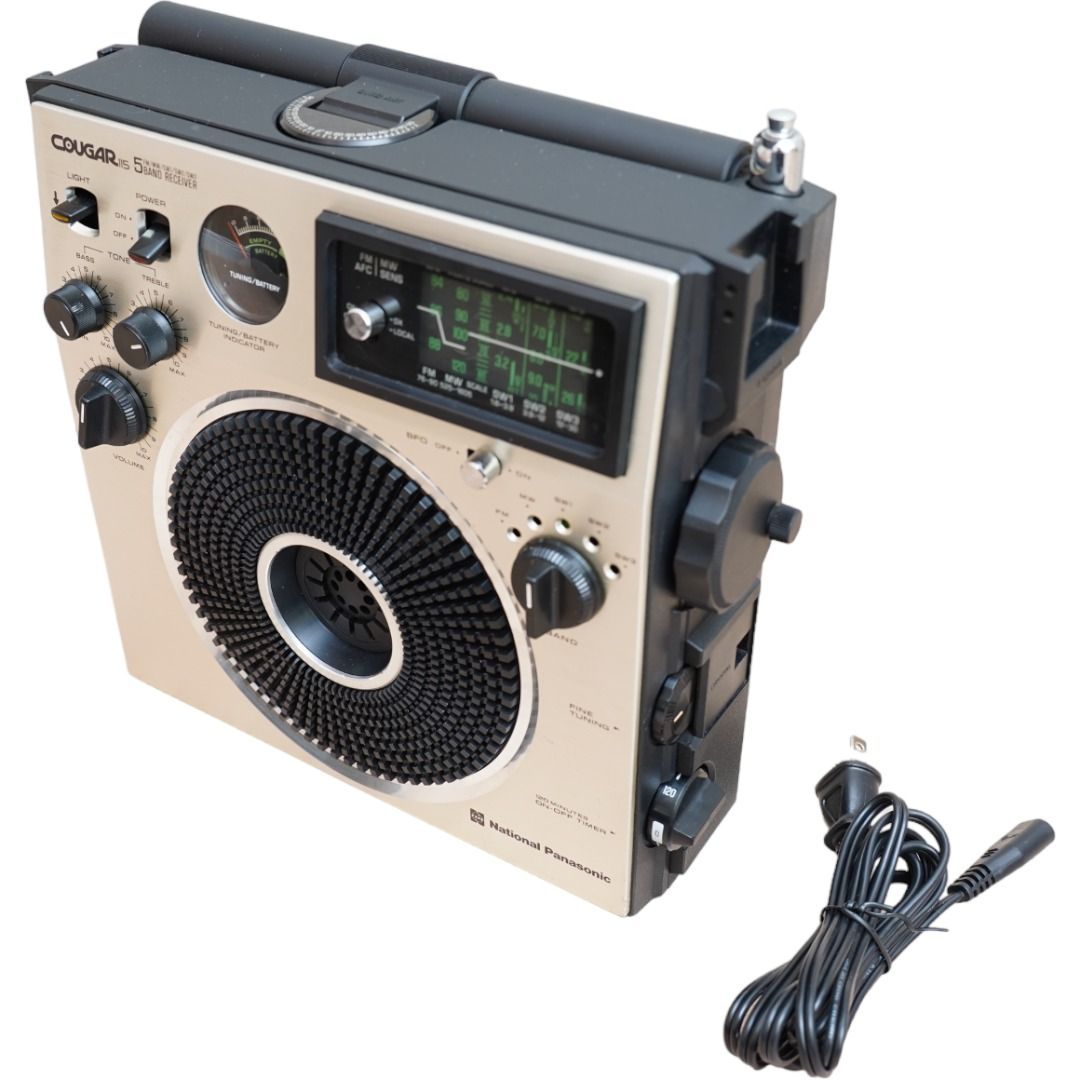 ナショナル クーガ RF-1150 AM/FM/SW 5バンド BCLラジオ National COUGER【20 - オーディオ機器