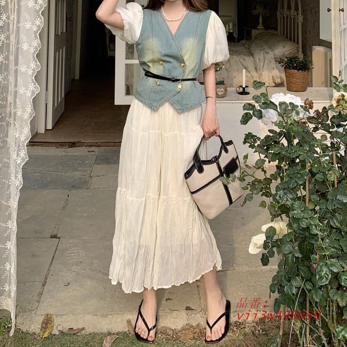 ロングティアードスカート 2点セット