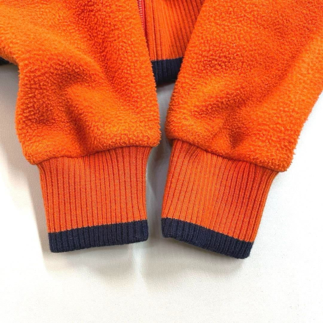 パーリーゲイツ　1/M フリースジャケット　ボア　長袖　オレンジ　裏地メッシュ パーリーゲイツ 1/M フリースジャケット ボア 長袖 オレンジ 裏地