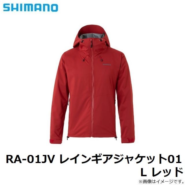フィッシング シマノ RA-01JV レインギアジャケット01 L レッド | 釣具