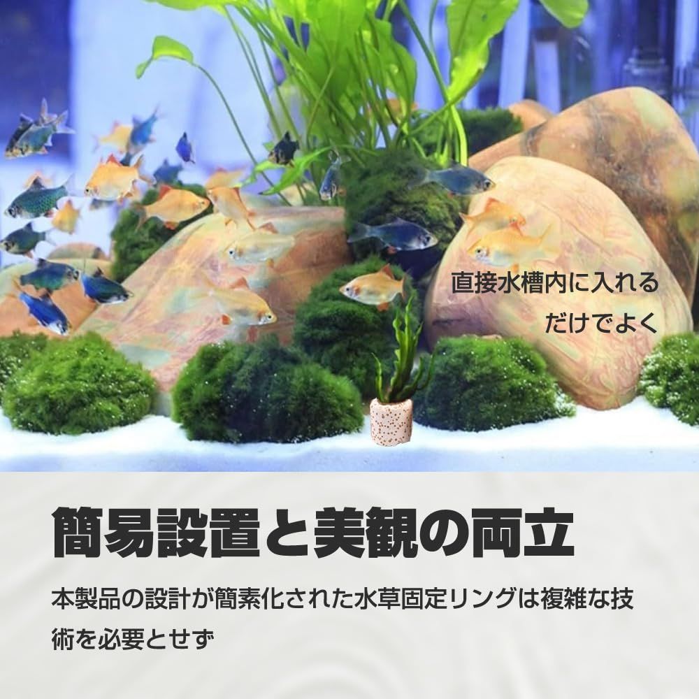 【新品未使用】水生植物固定リング 水草固定リング 水槽 おもり アクアリウム 底砂 溶岩石 水草の固定 水槽オーナメント 濾過材料 水草 花壇 金魚 苔盆栽 水族館装飾水槽アクセサリー 水槽の植物ホルダー 水槽の装飾、水槽の付属品 マルチリング 栽培 水生植物