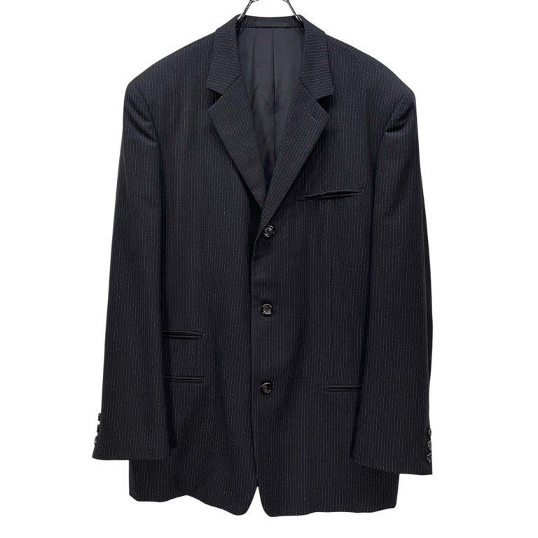 Y s for men ウールストライプセットアップスーツ Archive 3Bテーラードジャケット パンツ スラックス Yohji Yamamoto