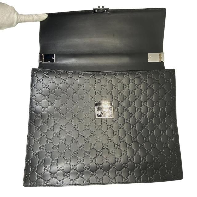 GUCCI グッチ ハンドバッグ ブリーフケース ブラック GUCCI グッチ 450965 グッチシマ ブリーフケース ビジネスバッグ