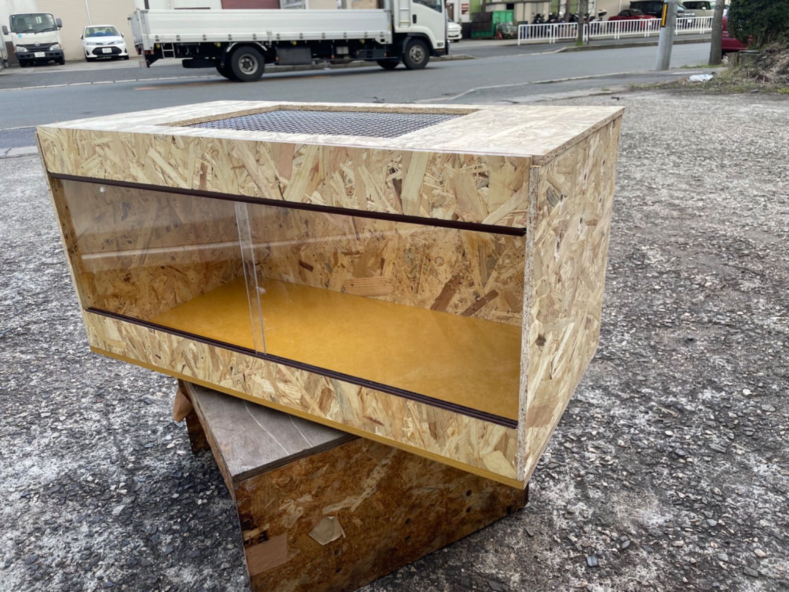爬虫類ケージ 90×45×45 小動物 ペット ワンタッチロック 引き出し仕様