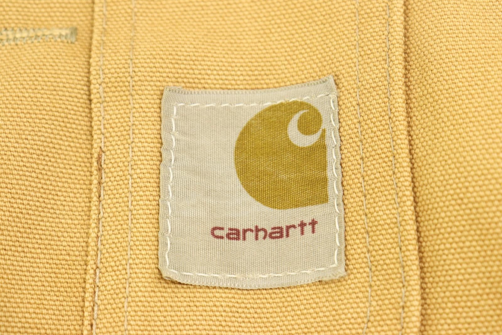 Carhartt メンズつなぎ オールインワン W 34×L 34 ダブルニー ダック オーバーオール キャメル おうどいろ ロゴ
