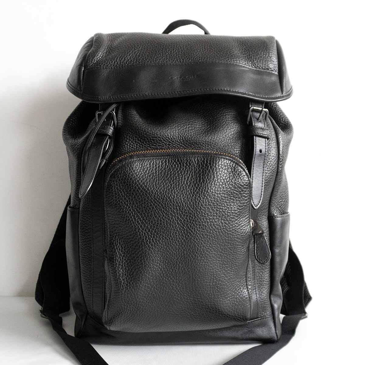 美品】COACH 【F72311/ペブル レザー ヘンリー バック パック リュック  