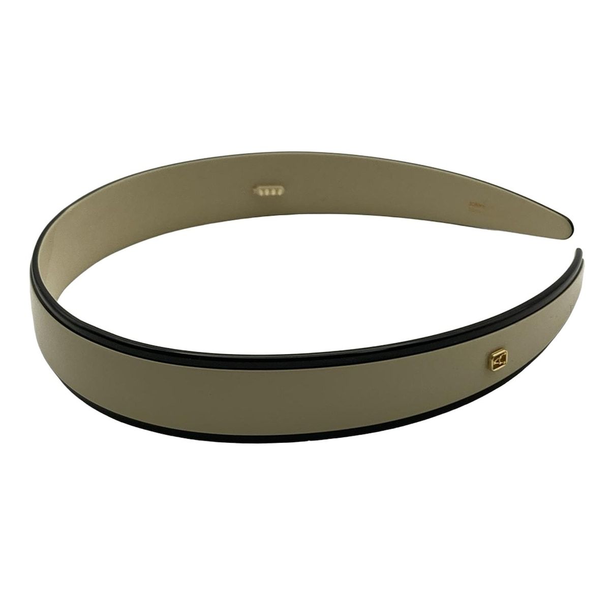 ALEXANDRE de PARIS アレクサンドル ドゥ パリ カチューシャ - アイボリー×黒