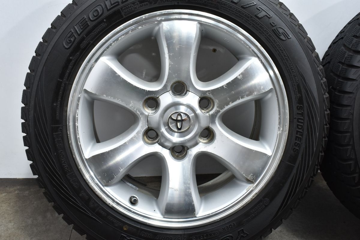 プラド純正ホイール ハイエース バリ山215/60R17 タイヤセット17