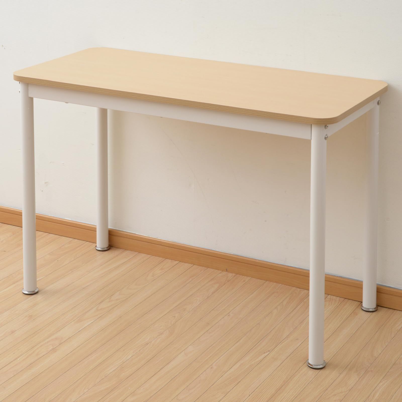机 幅100×奥行45×高さ70cm 耐荷重80kg パソコンデスク 傷や汚れに強い天板 角が丸い デスク 組立品 ナチュラル 山善 YAMAZEN MFD-1045R GNA|IV