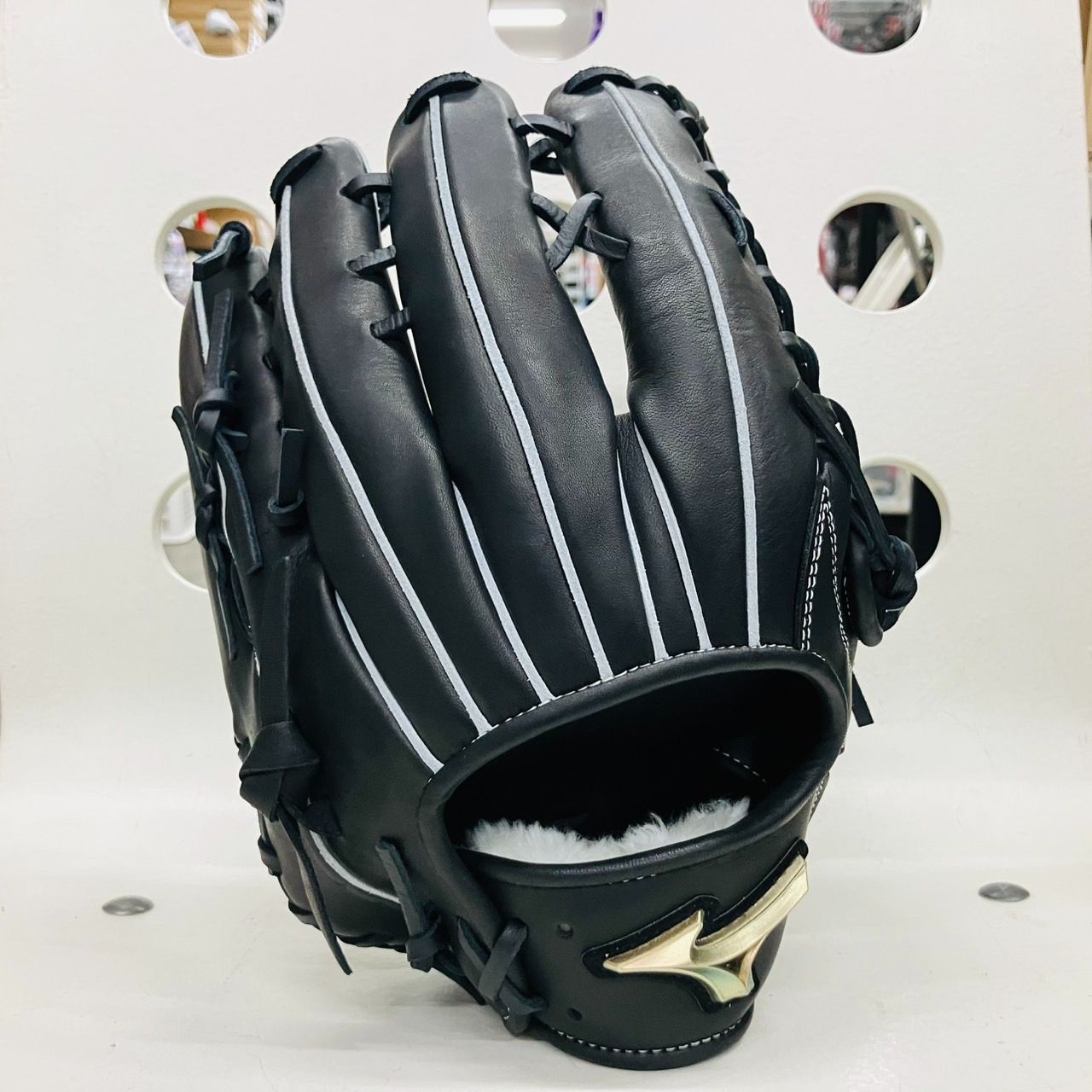 MIZUNO◇野球用品/左利き用/BLK MIZUNO 左利き 左投げ用 10〜14歳用