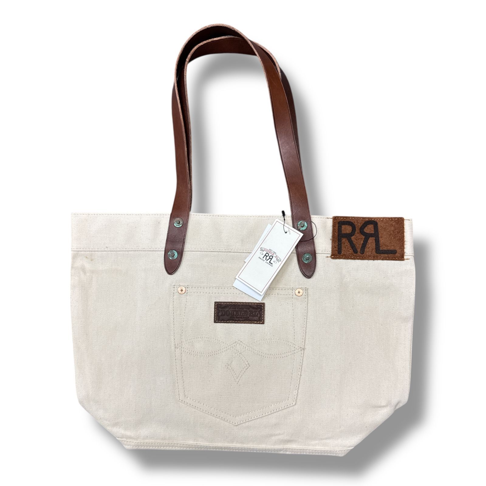 参考上代42900円 未使用品 RRL (Double RL) Twill Tote Bag