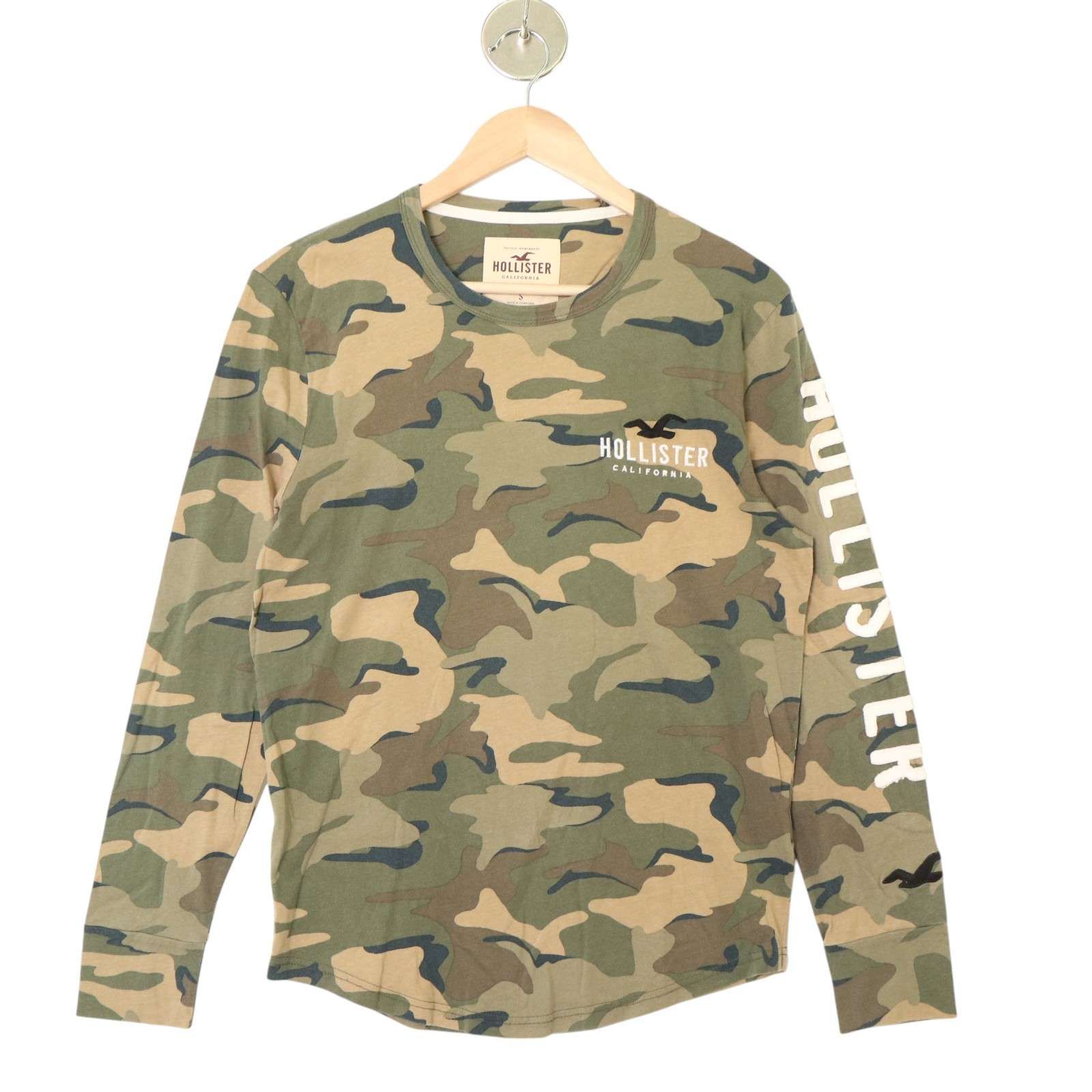 HOLLISTER ホリスター 通年 【迷彩 カモフラ柄 総柄】 ロゴ刺繍☆ 長袖