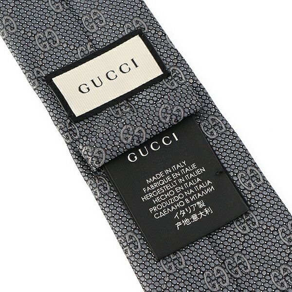 新品 グッチ GUCCI ネクタイ ディエン グレー/ブラック - メルカリ 