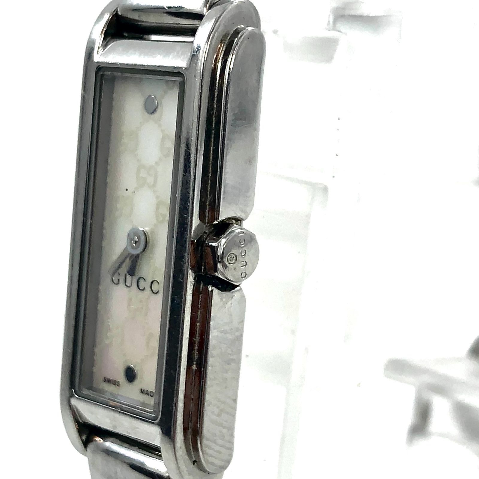 GUCCI グッチ バングルウォッチ 109 SS/QZ ホワイトシェル文字盤