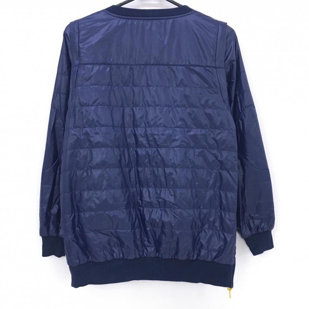 【美品】サマンサタバサ 中綿リバーシブルスニード イエロー×ネイビー ブルゾン 4WAY レディース 36(S) ゴルフウェア Samantha Thavasa 特価【美品】サマンサタバサ 中綿リバーシブルスニード イエロー