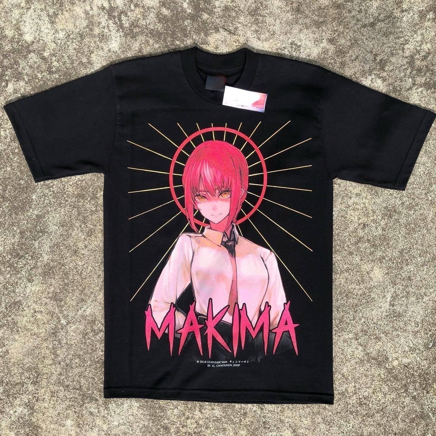 チェンソーマン マキマ プリント Tシャツ メンズ 半袖 キャラクター