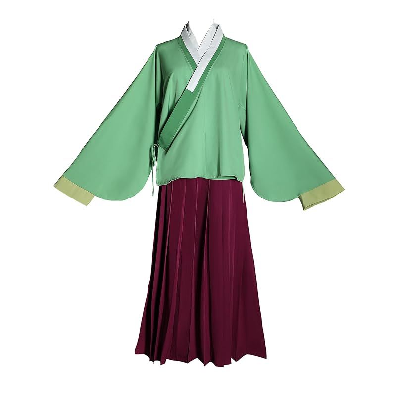 在庫 Miccostumes レディース 大人 少女 侍女風 アニメ ゲーム コスチューム コスプレ コス かわいい 萌え キュート 衣装セット 仮装 変身 変装 琵琶袖 ドレープ感 4点セット S 1