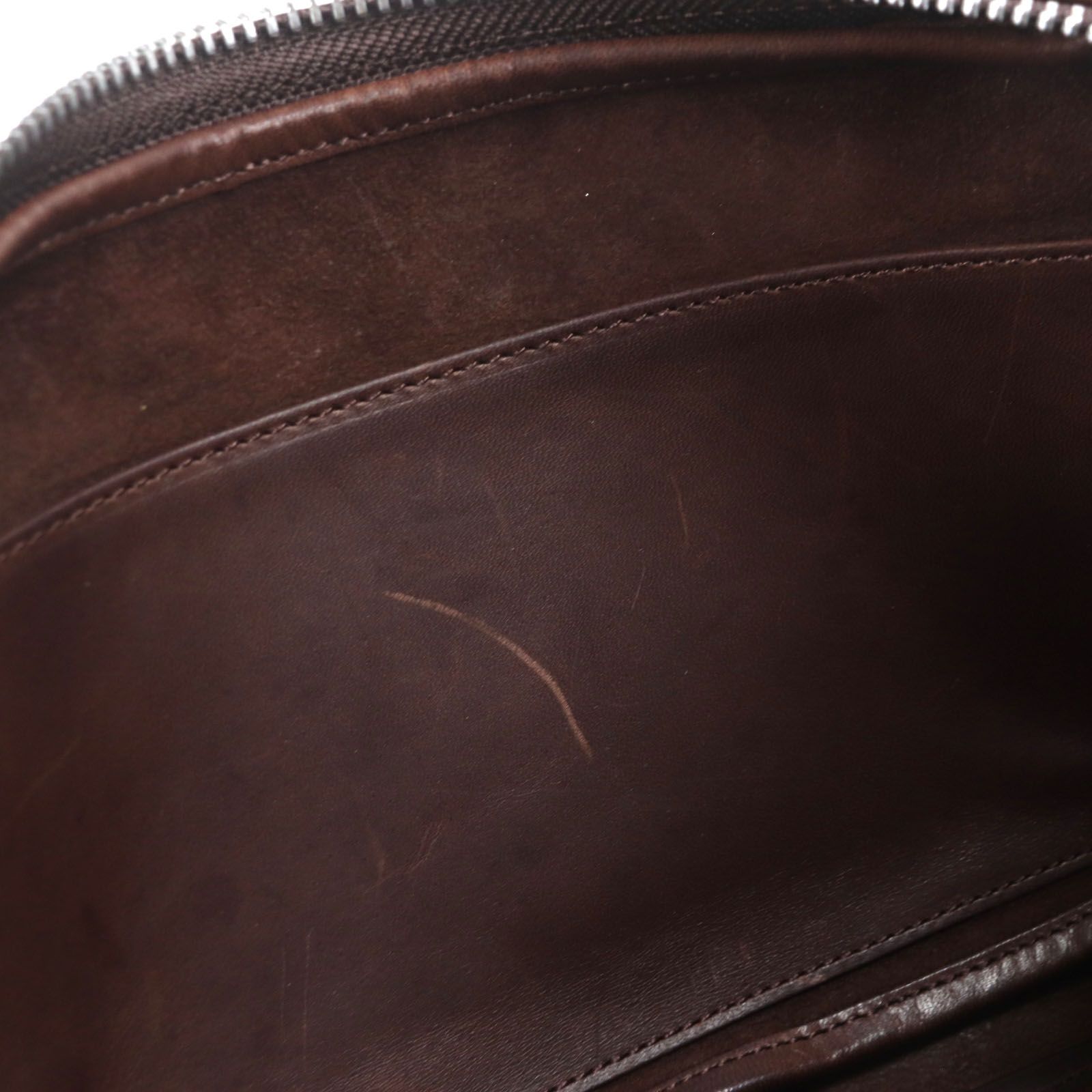 GANZO ガンゾ SACCHETTO4 サケット4 馬革 ホースレザー ロゴ刻印入り ベルトバッグ ボディバッグ ダークブラウン シルバー金具 メンズ KARIMZIABAT_FR