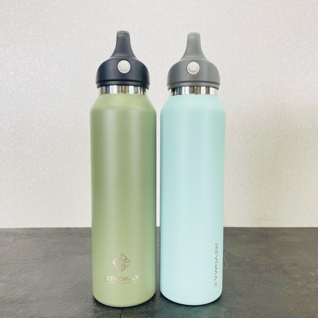 未使用 REVOMAX 473ml 16オンス 水筒 2本セット 水色とカーキグリーン 