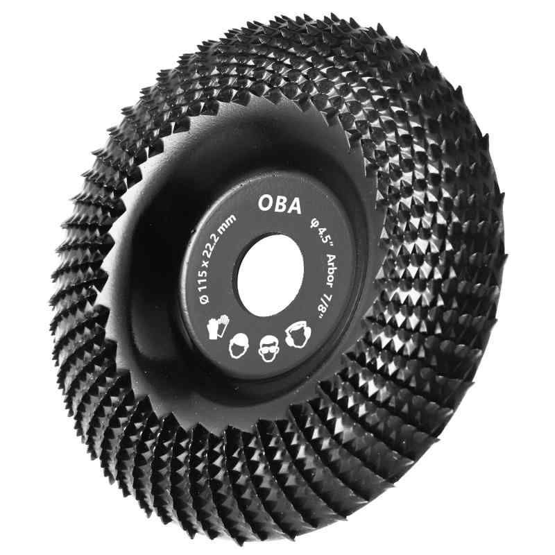 OBA 木製彫刻ディスク アングルグラインダー用 4 1|2インチ 木製シェーピング研削ホイール 7|8インチアーバー付き