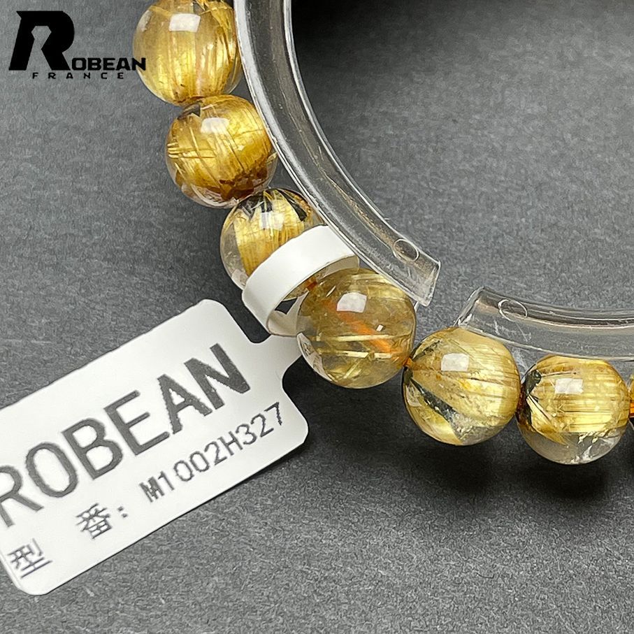 レア EU製 定価6万円☆ROBEAN・太陽花タイチンルチル☆黄金針水晶 金運