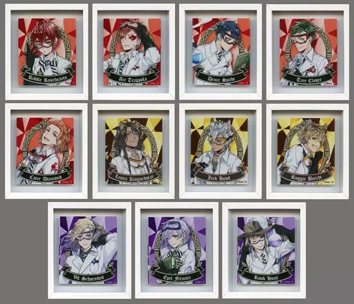 雑貨　全11種セット 「ディズニー ツイステッドワンダーランド 額装マグネットコレクション 実験着ver. A」 中古】雑貨 全11種セット 「ディズニー ツイステッド