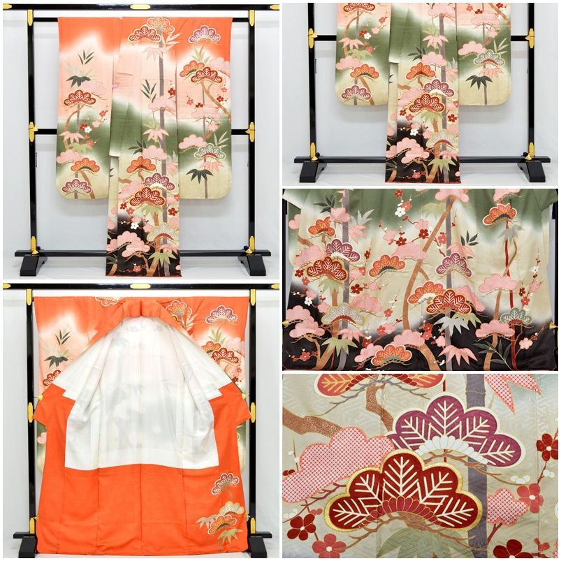 振袖⑩、長襦袢、袋帯、小物 7点セット