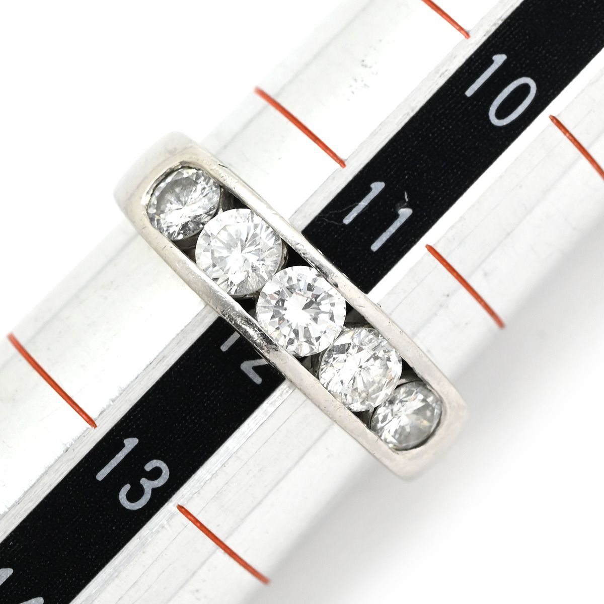 Pt900 ダイヤモンド リング 1.00ct 一文字 リング pt900 ダイヤモンド