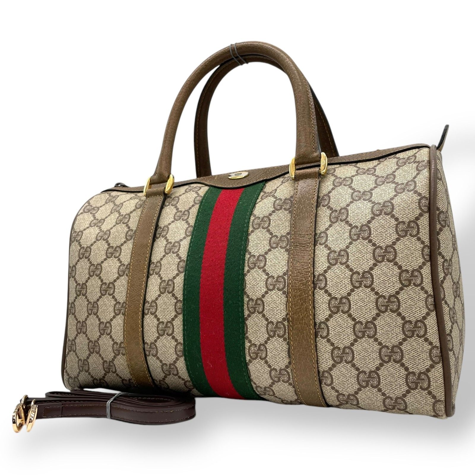 美品 GUCCI グッチ オールドグッチ ハンドバッグ ミニボストン 2way