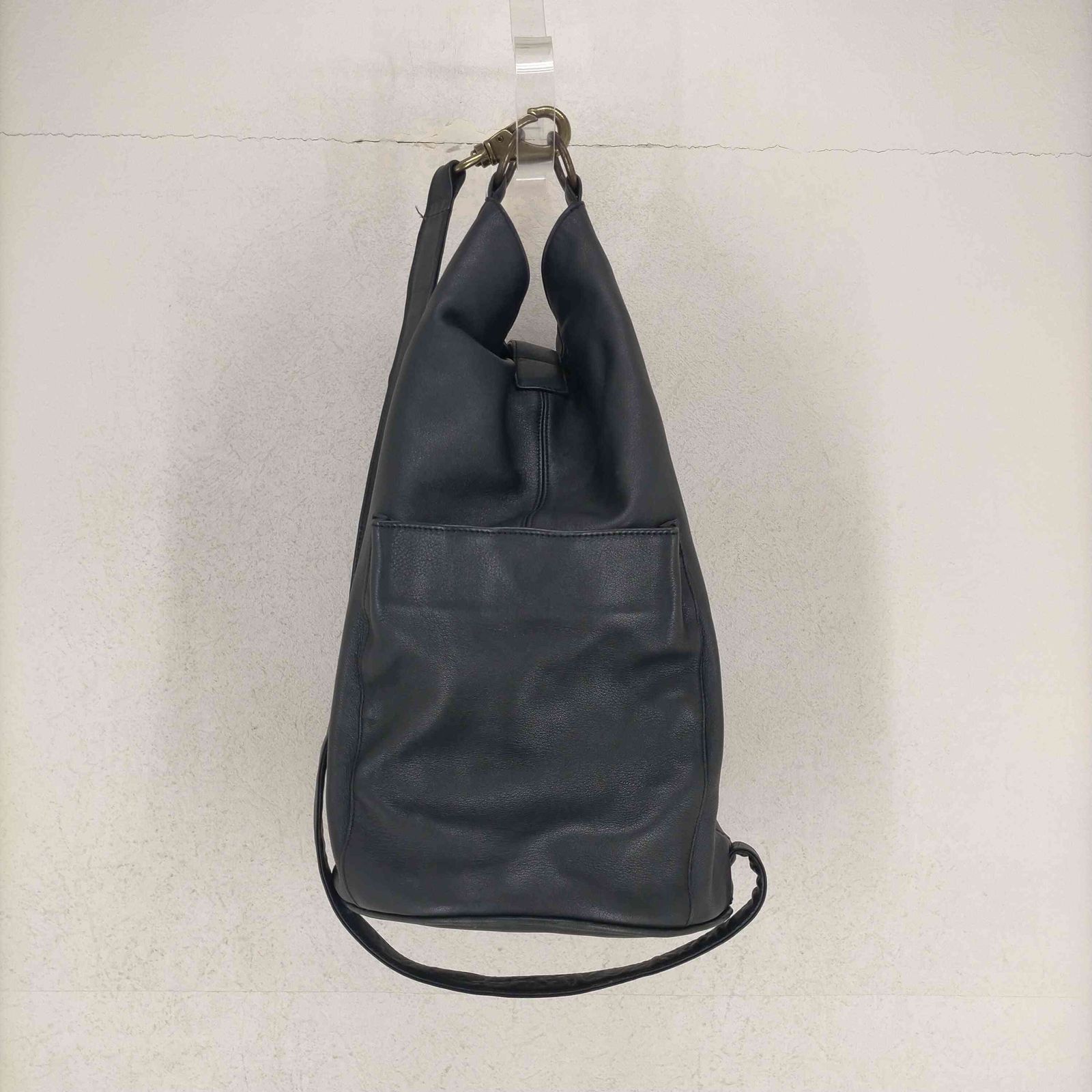 ダナキャランニューヨーク DKNY 90S レザー巾着ショルダーバッグ 