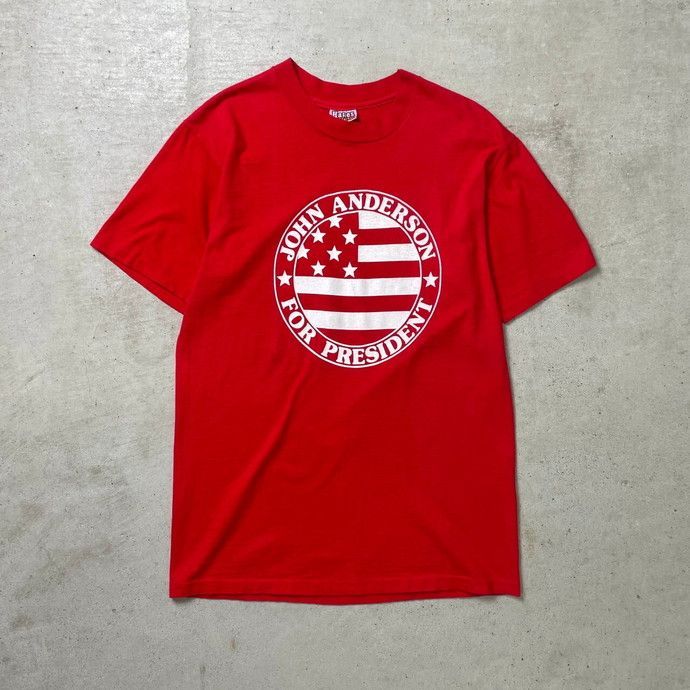80年代 USA製 JOHN ANDERSON FOR PRESIDENT ヘビーウェイト プリントT 