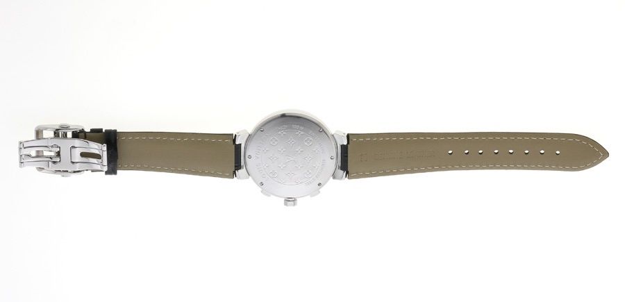 ルイヴィトン / LOUIS VUITTON タンブール クロノグラフ デイト Q1122  