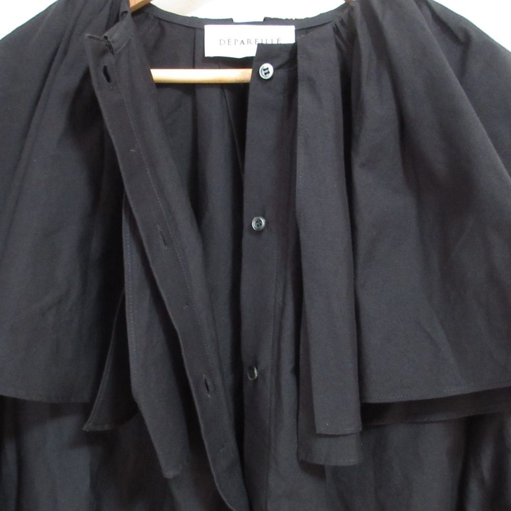 DEPAREILLE カジュアルシャツ レディース デパリエ 中古　古着 良品 DEPAREILLE デパリエ コットン×シルク フリルオーバー