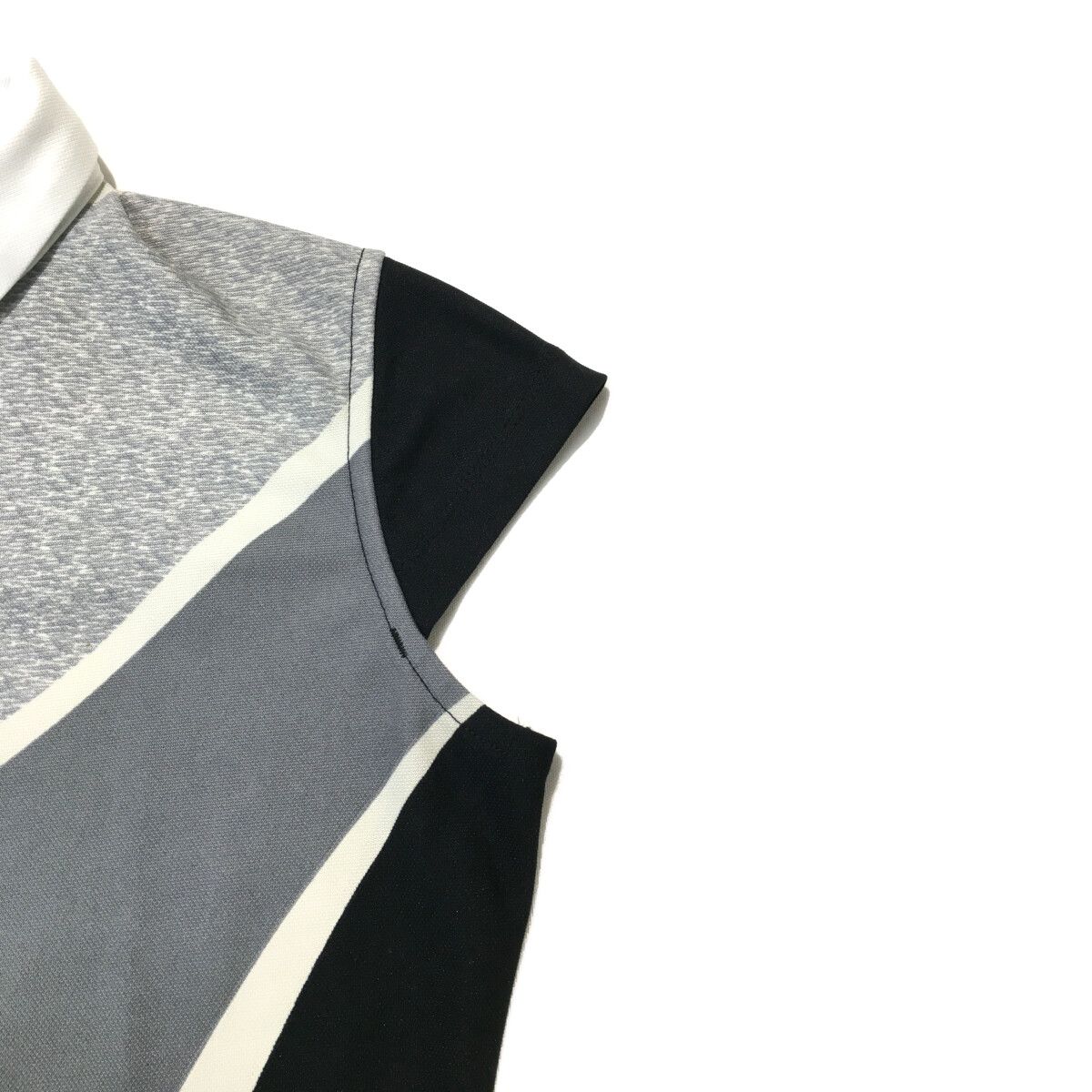 coco 中古 デサントゴルフ DESCENTE GOLF レディース 半袖ポロシャツ M 黒  ブラック  シンプル 0000094613-2.jpg