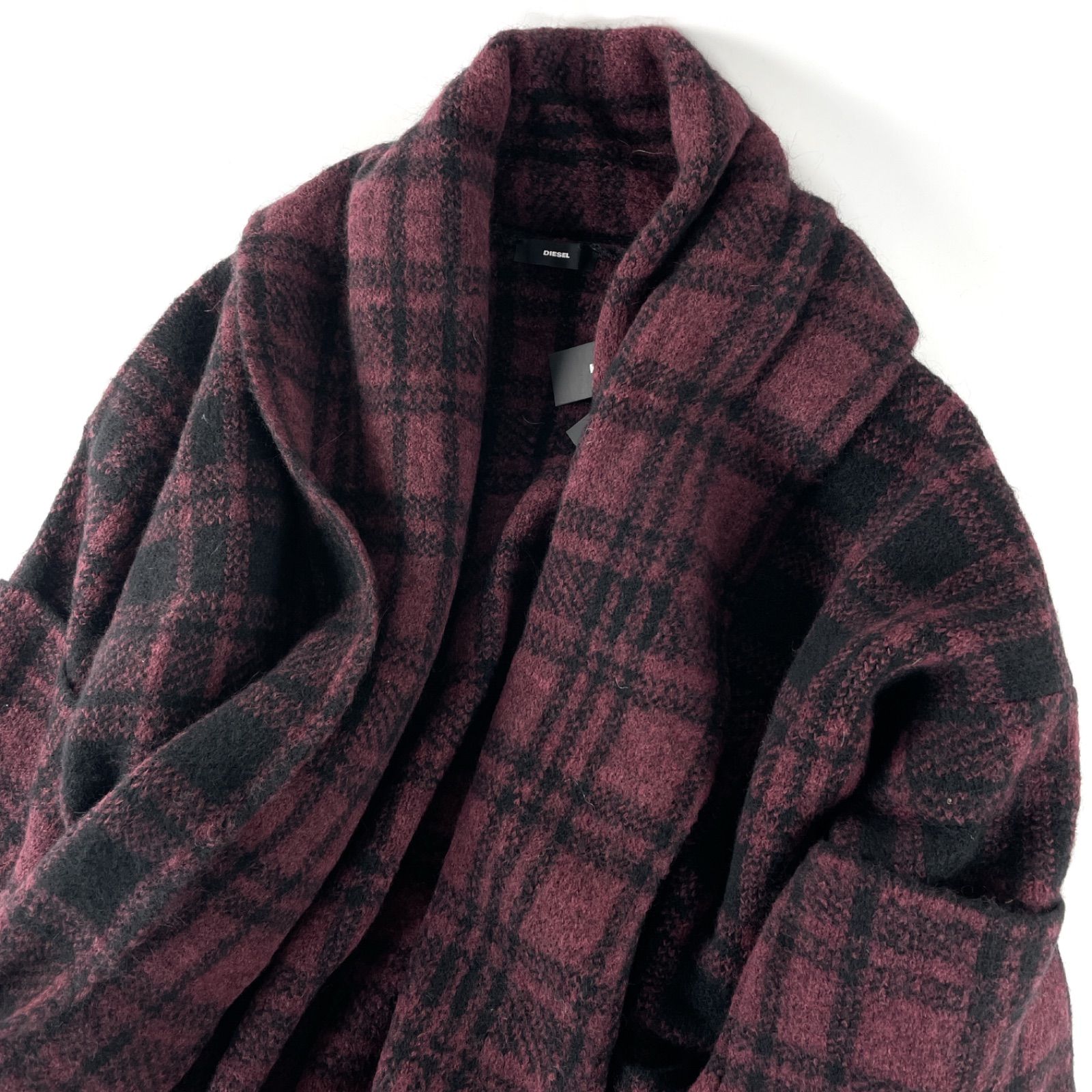 DIESEL チェック柄 ウールコート 新品 未使用 イタリア製 DIESEL ディーゼル レディース チェック