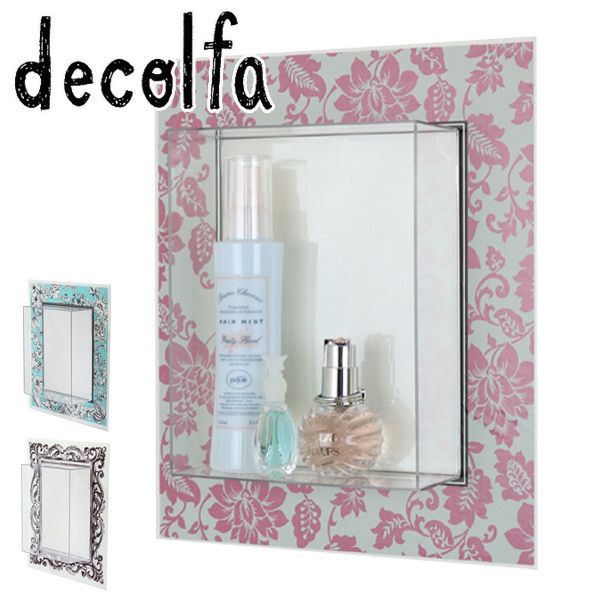 収納 decolfa デコルファ シェルフステッカーボックス （ インテリア 収納 フィルム DIY 壁面収納 壁 アレンジ ウォールボックス 簡単収納 ステッカー 貼り付け ）