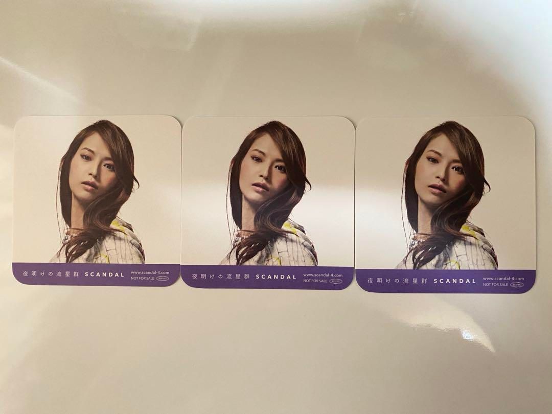 超 品!! 3枚セット!! 夜明けの流星群 SCANDAL feat.HARUNA オリジナルコースター