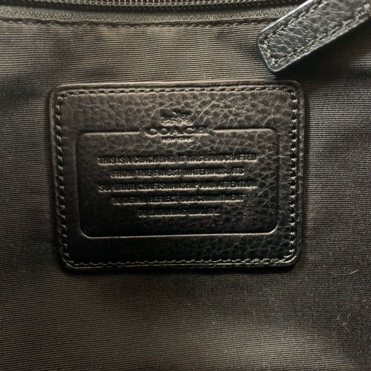 美品 COACH コーチ 男女兼用 ブラック 黒 シルバー金具 レザー  