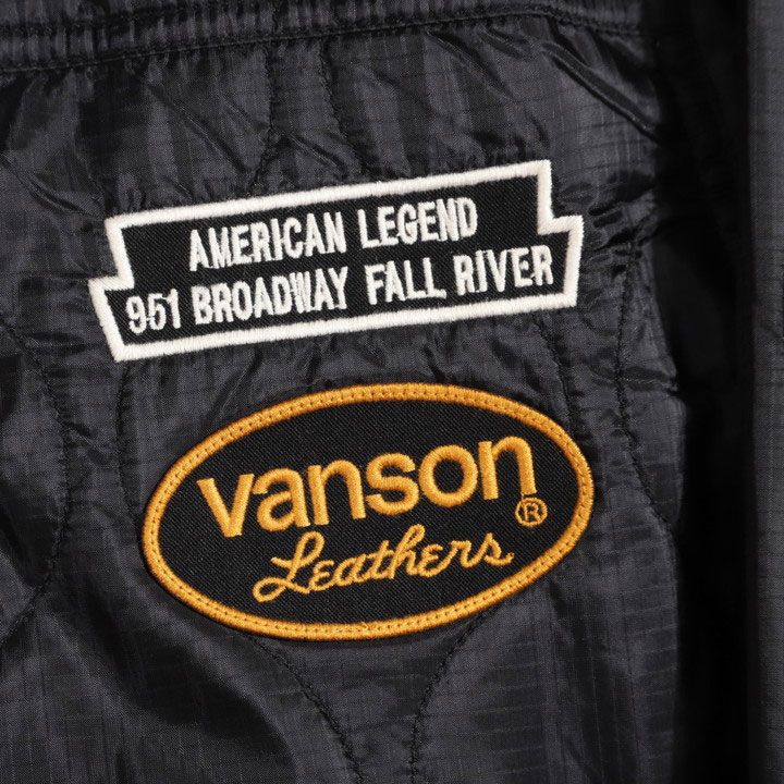 VANSON バンソン キルティングジャケット NVJK-2408 ブラック イーグル