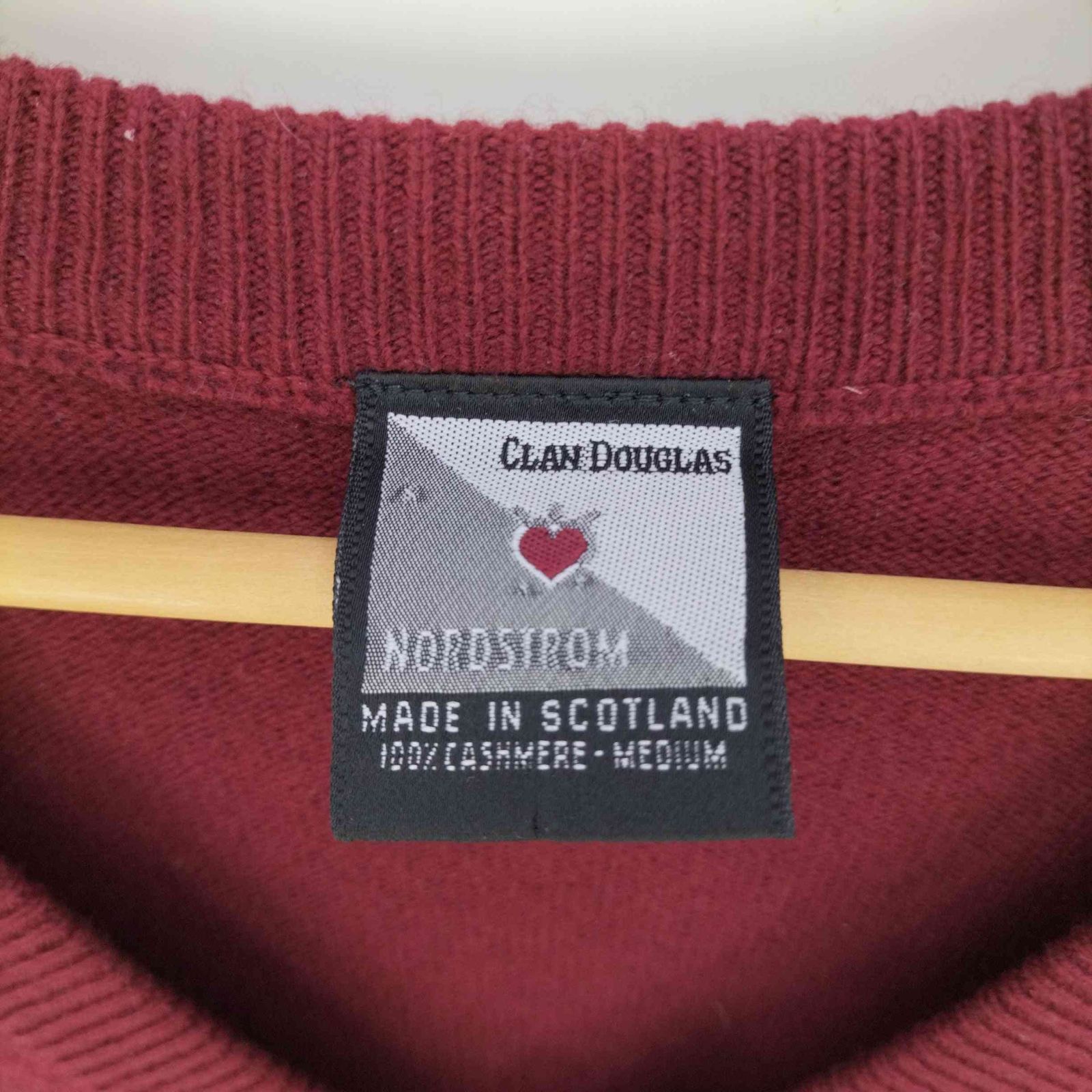 フルギ Clan Douglas スコットランド製 CASHMERE カシミヤ Vネック 