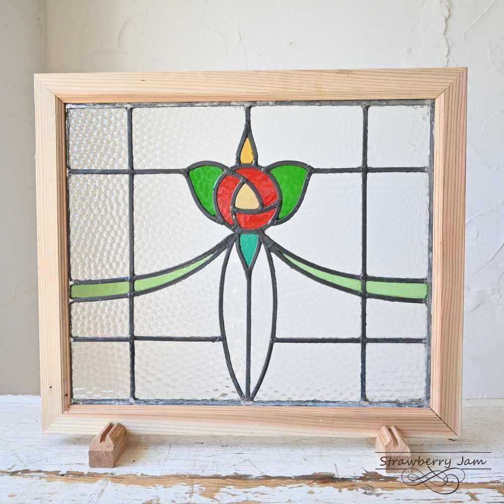 L3506-93-7 英国アンティーク ステンドグラス 窓枠 建材 小屋 DIY