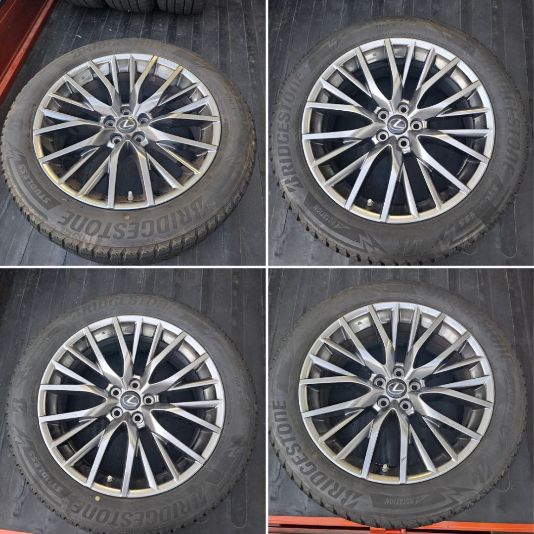 送料無料 7分 レクサス RX450h 純正 235|55R20 スタッドレス ブリジストン ブリザック DM-V3 アルミホイール 傷なし キレイ