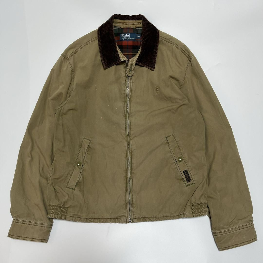 ラルフローレン 中綿入 スイングトップ M カーキ 襟コーデュロイ 5257