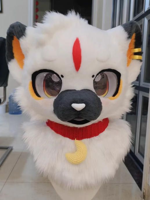 着ぐるみヘッド 虎 NO.353 白 全頭ヘッド ケモノ ファースーツ ぬいぐるみ コスプレ コスチューム kigurumi