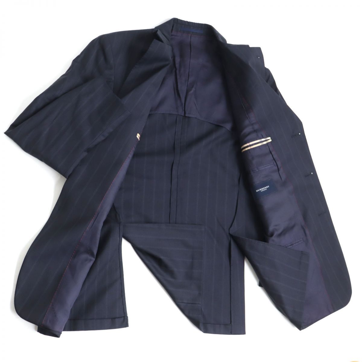 極美品✨ハケットロンドン テーラードジャケット ストライプ ウール100% 紺