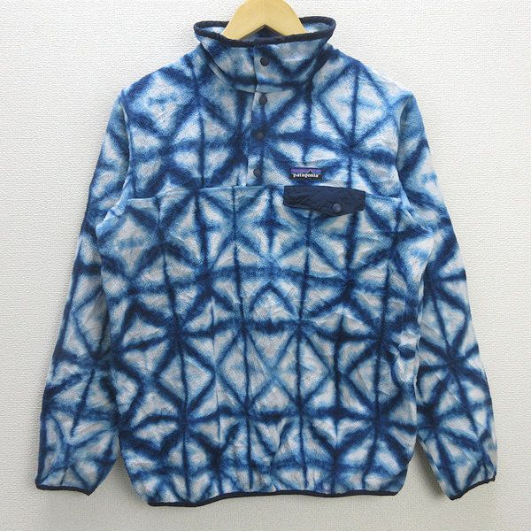 Q□パタゴニア/PATAGONIA タイダイ柄 シンチラスナップT フリース  